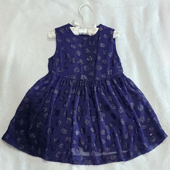 Tommy Hilfiger Girls Dress 2T – Purple Glitter Polka Dot Party Dress | EUC - Picture 1 of 5